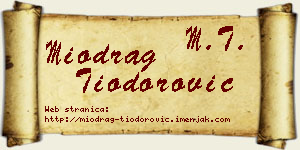 Miodrag Tiodorović vizit kartica